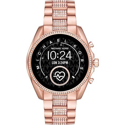 michael kors rose gold watch smart|Michael Kors bradshaw smartwatch gold.